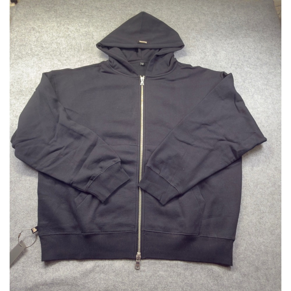 Ananke Full Zip Hoodie Mens Large Black Excellent Boxy Streetwear Sweatshirt